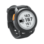 Three-quarter view Bushnell Golf iON Edge GPS watch in black on transparent background. 